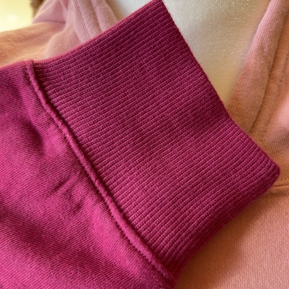 NWT WILDFOX TYE DYE HOODED SLOUCHY ALGODON COTTON PULLOVER PINK OMBRÉ SIZE SM - Picture 7 of 13